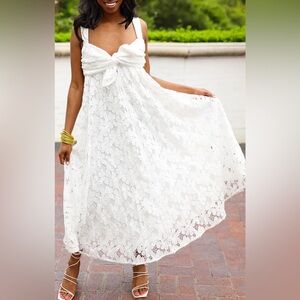 Buddy Love White Lace Maxi Dress